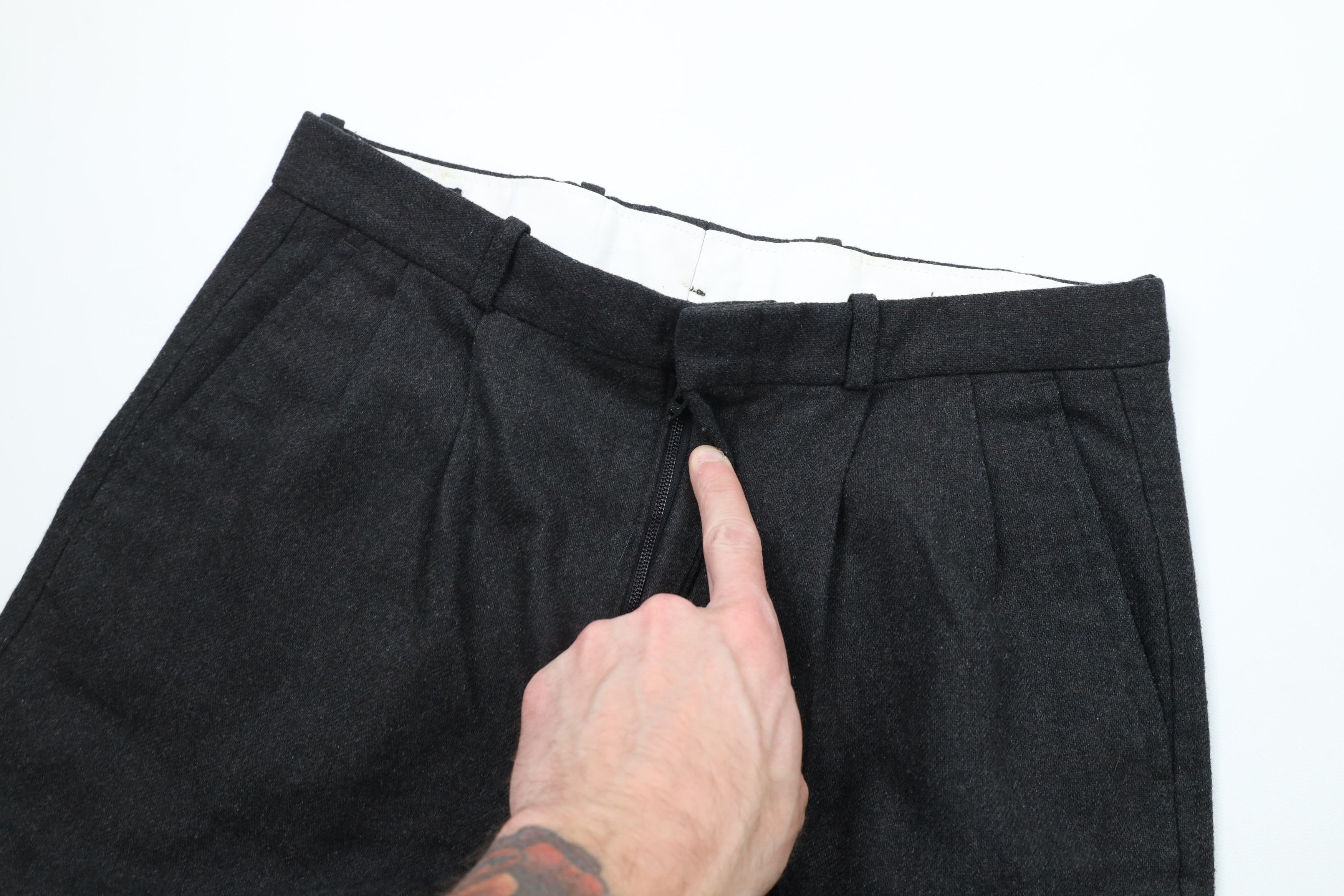 Vintage Vintage 70s Streetwear Wool Tweed Chino Pants Gray USA Size US 30 / EU 46 - 7 Thumbnail