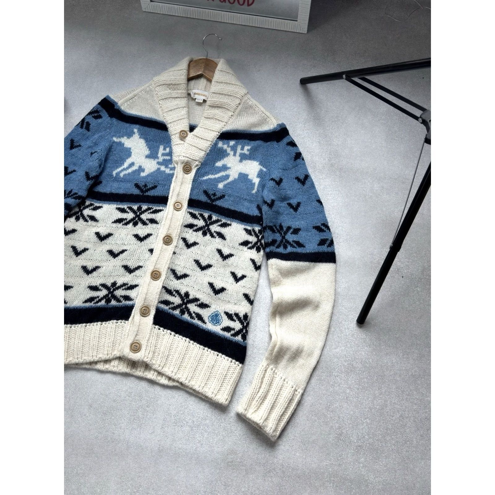 Diesel VINTAGE Diesel Cardigan Men Pattern With Deer Sweater Mohair Wool Size M Size US M / EU 48-50 / 2 - 3 Thumbnail