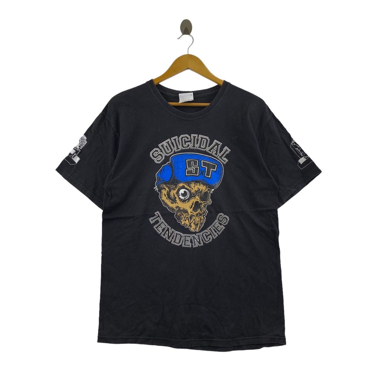 Vintage Vintage SUICIDAL TENDENCIES Thrash Band Big Logo Print Hanes Size US S / EU 44-46 / 1 - 1 Thumbnail