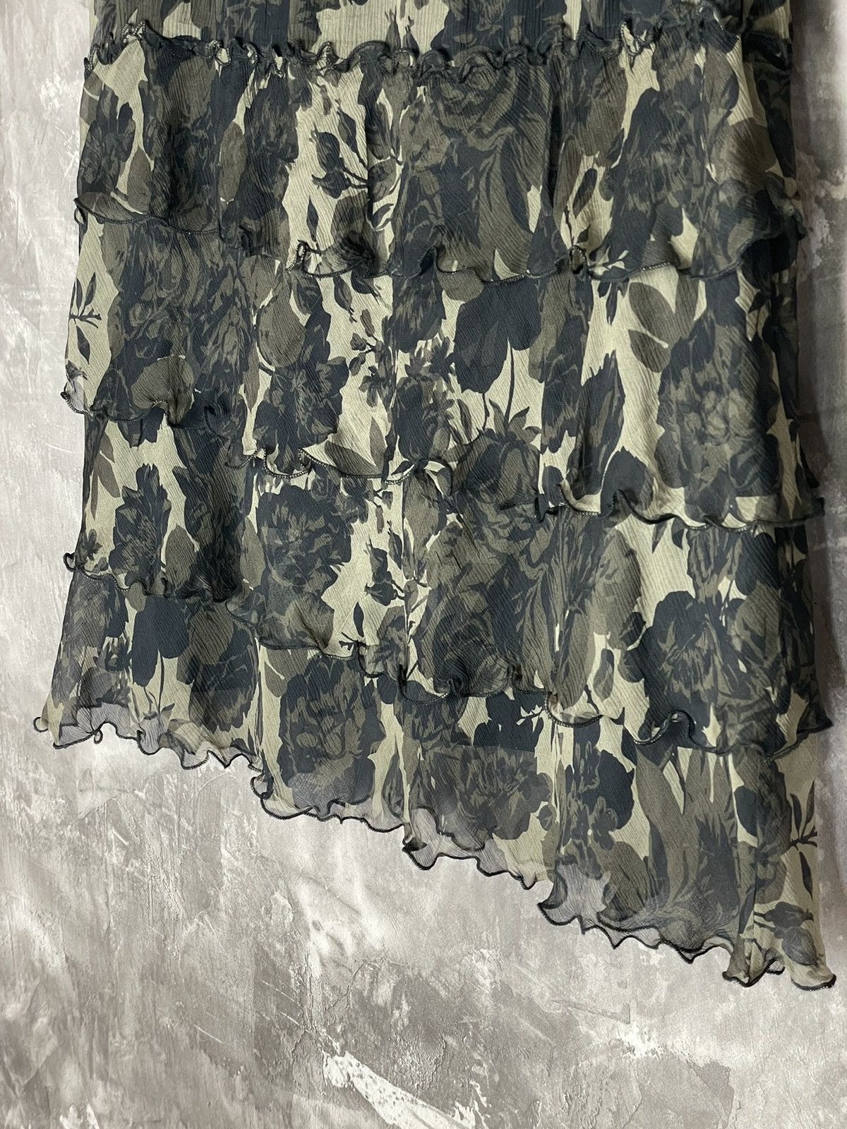 Japanese Brand × Seditionaries Vintage abstract painting silk mesh skirt like jpg Size 30" / US 8 / IT 44 - 7 Thumbnail