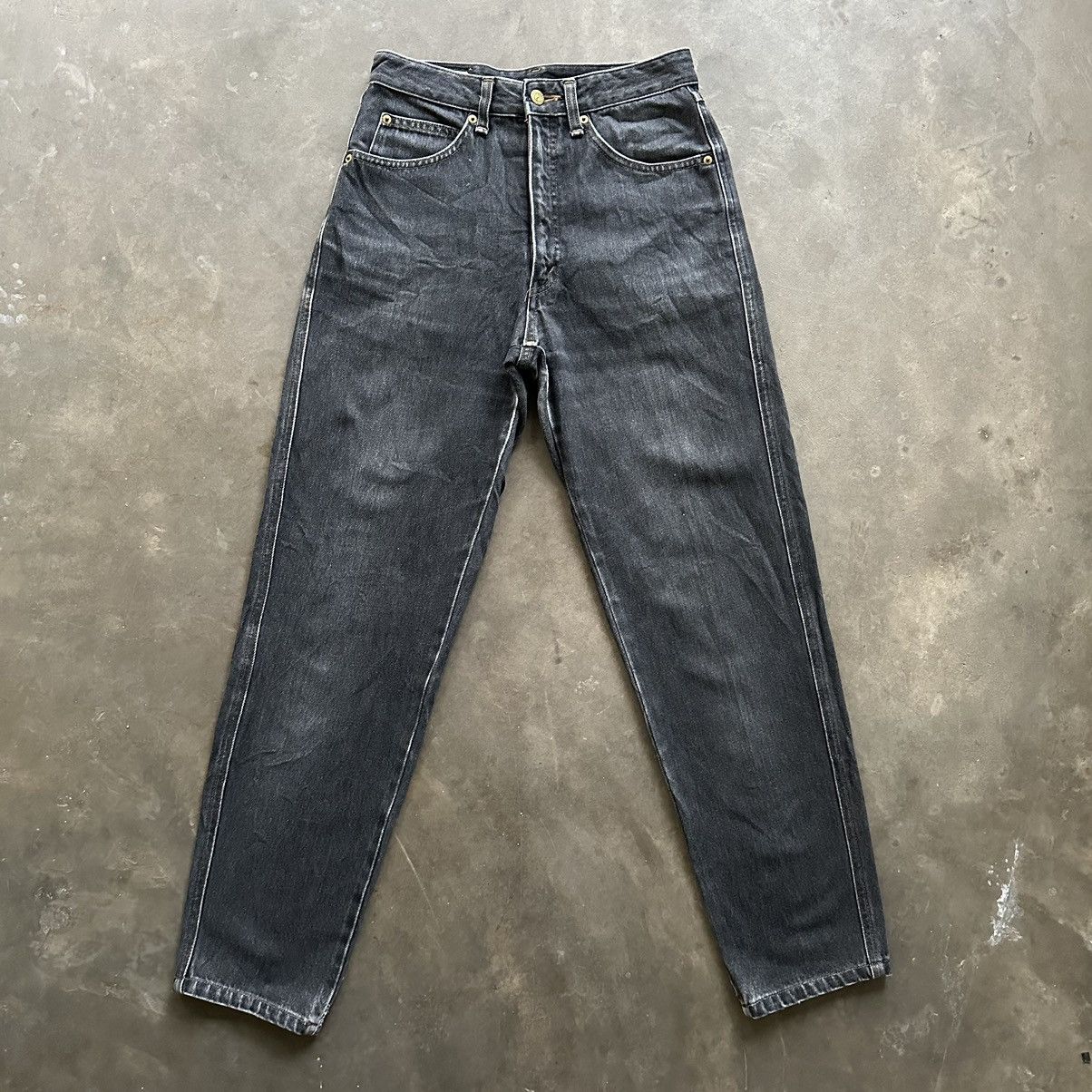 Japanese Brand W27 🔥 Vintage Bobson Black Sick Denim Jean Pant Size US 27 - 1 Thumbnail