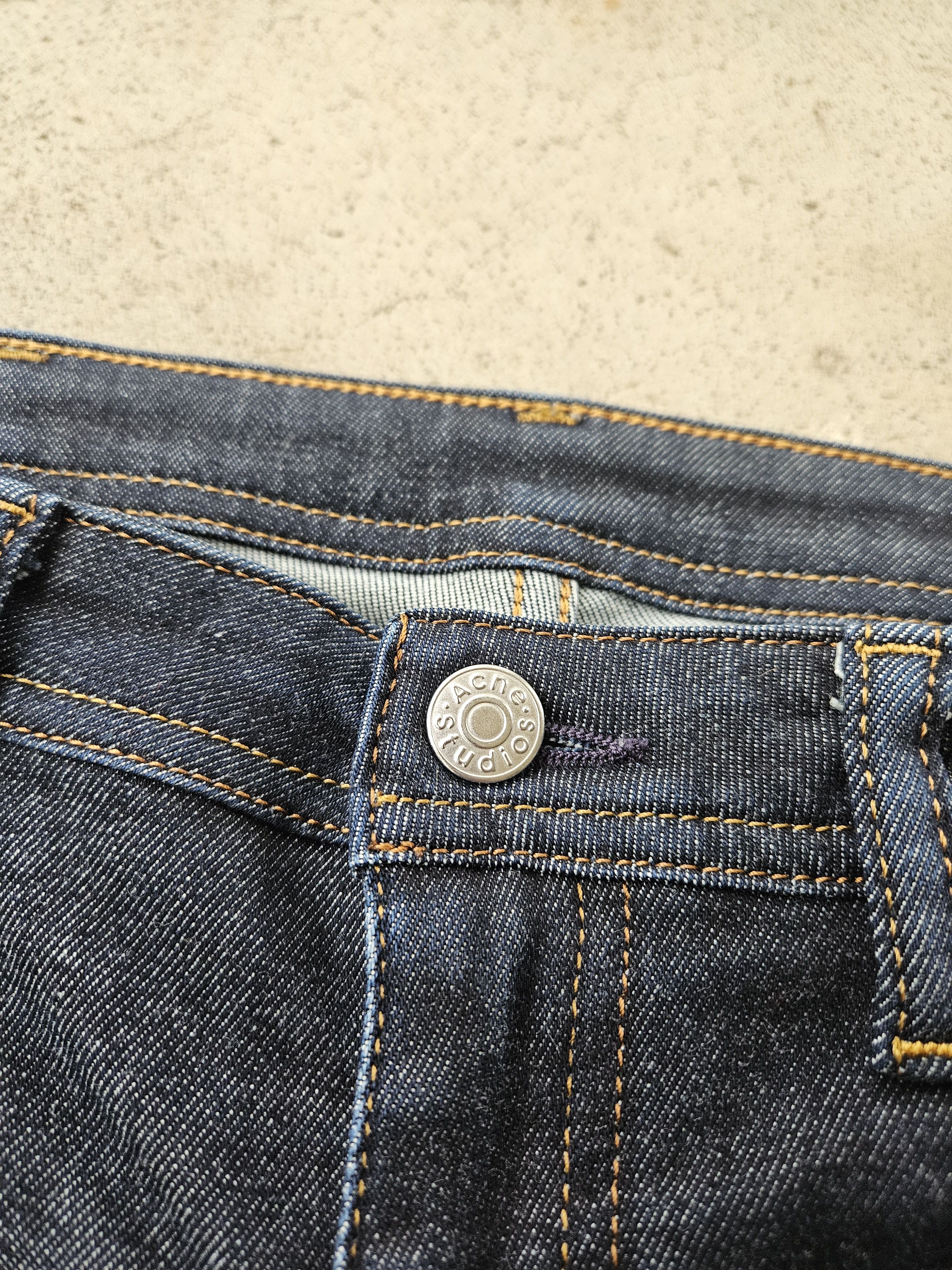 Acne Studios Blå Konst Climb Indigo Back Patch Blue Denim Jeans Size US 31 - 4 Thumbnail