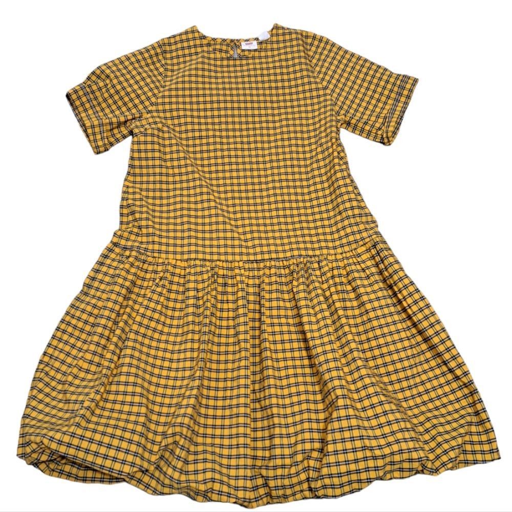 Levi's Levi's Aberdeen Tafetta Plaid Dress Buble Hem Oversized XS Mustard Size XS / US 0-2 / IT 36-38 - 2 Thumbnail