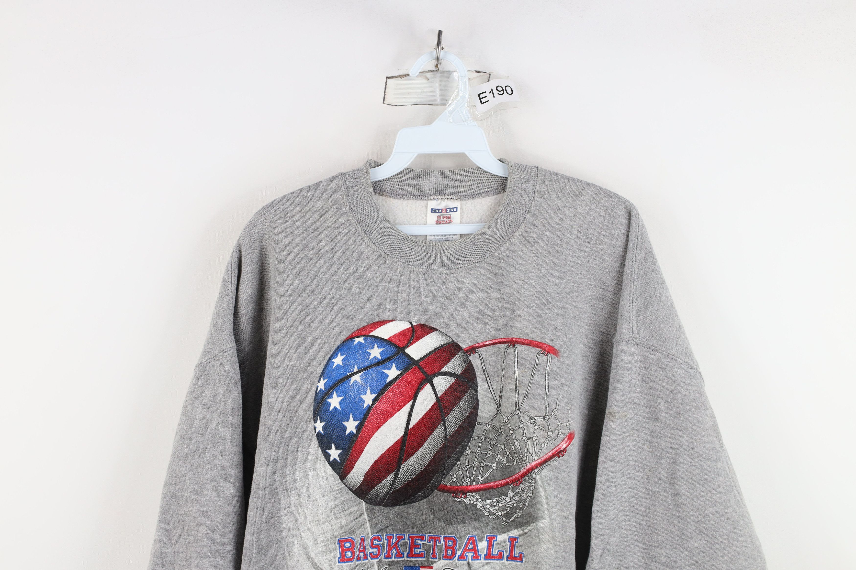 Vintage Vintage 90s Basketball An American Tradition Sweatshirt Gray Size US XL / EU 56 / 4 - 2 Thumbnail