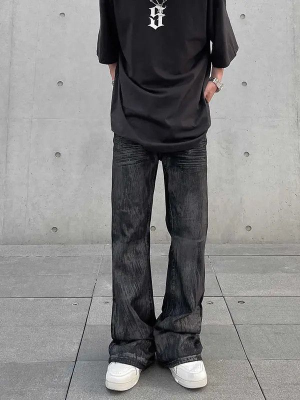 Jean VIBE Black Coated Stacked Flare Jeans Size US 30 / EU 46 - 1 Thumbnail