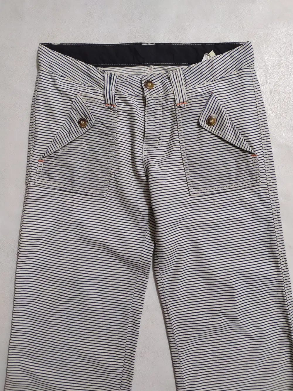 Japanese Brand Sun Lucas Japan Stripes Flare Pants Size 30" / US 8 / IT 44 - 2 Thumbnail
