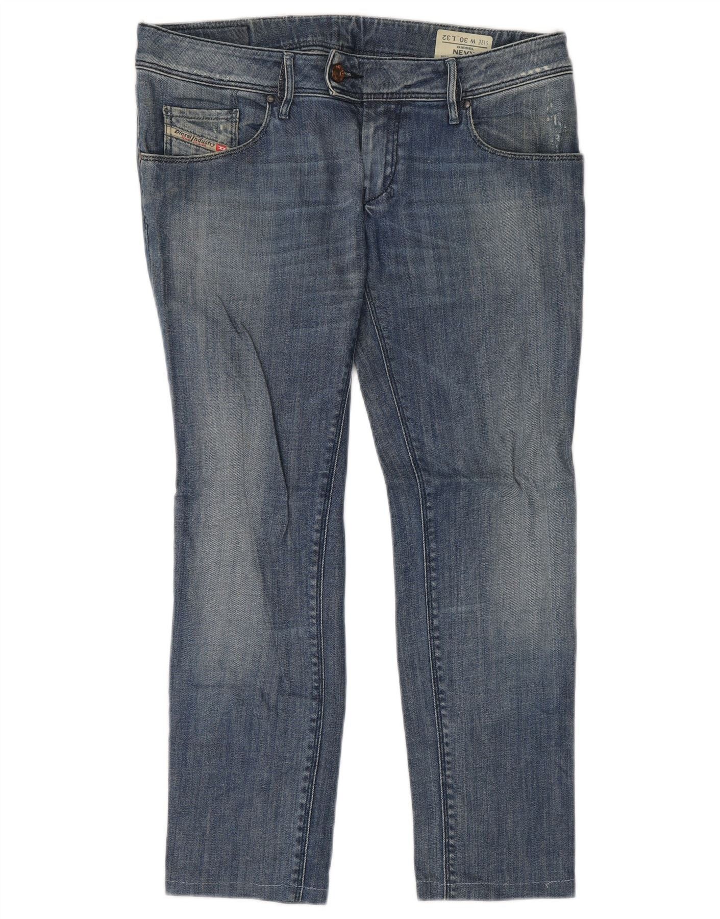 Diesel Womens Nevy Slim Jeans W30 L27 Blue Cotton Size 42" / US 20 - 1 Thumbnail