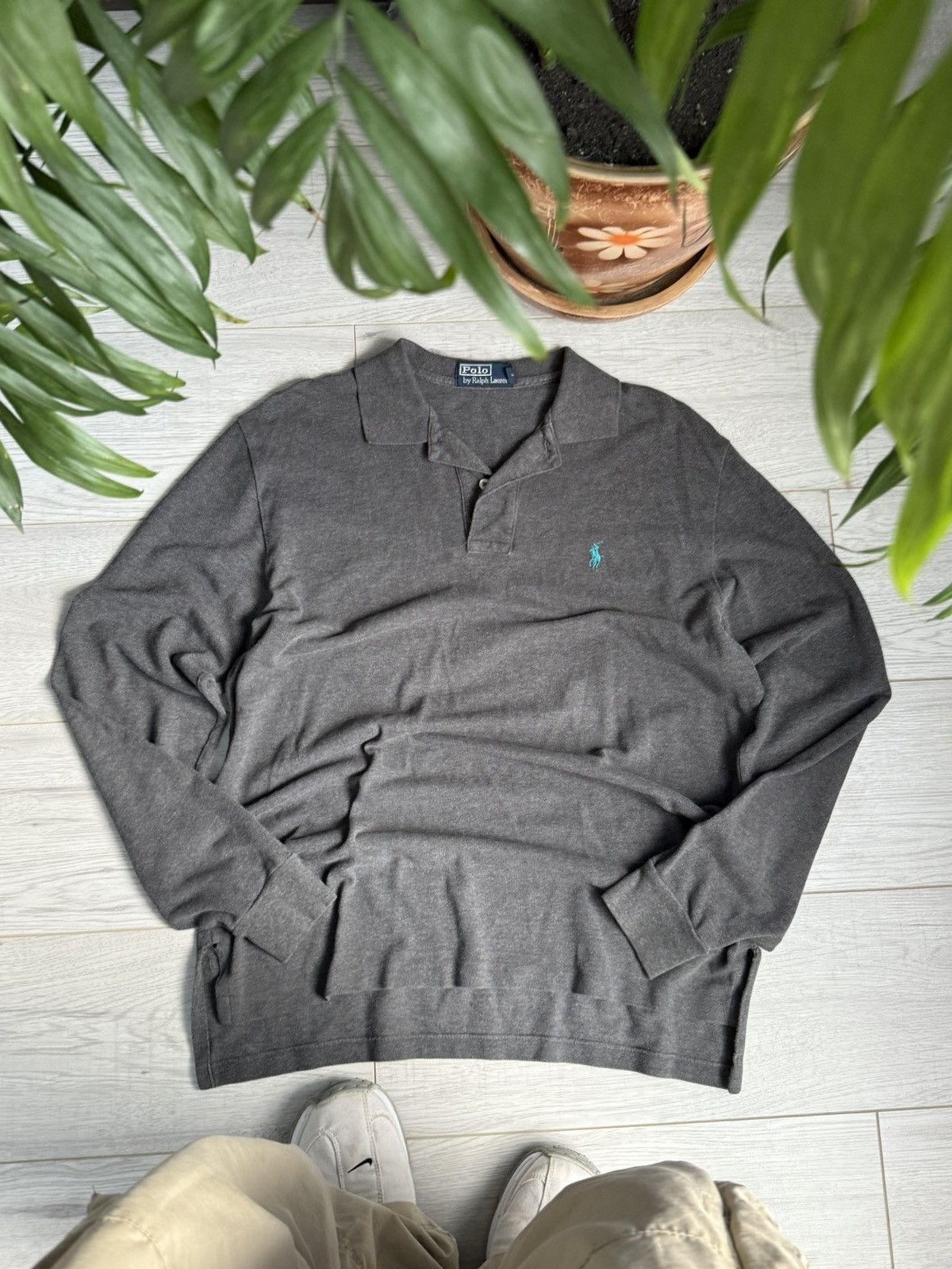 Polo Ralph Lauren × Vintage Vintage Polo Ralph Lauren Long Sleeve Polo 90’s Size US L / EU 52-54 / 3 - 1 Thumbnail