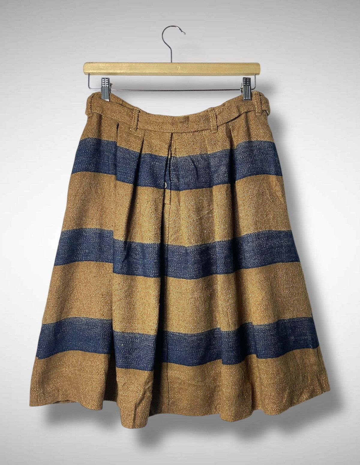 45rpm 45rpm Badou-R Indigo Stripe Midi Skirt with Polka Dot Lining Size 32" / US 10 / IT 46 - 2 Thumbnail