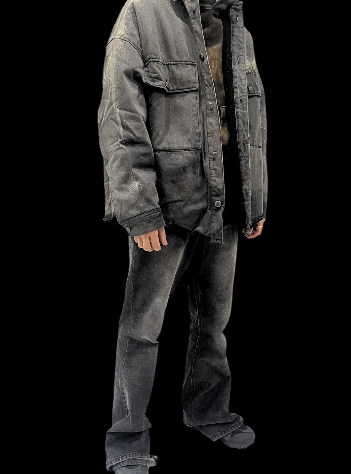 Vintage Eclipse Cut-Out Sherpa Denim Jacket Size US L / EU 52-54 / 3 - 5 Thumbnail