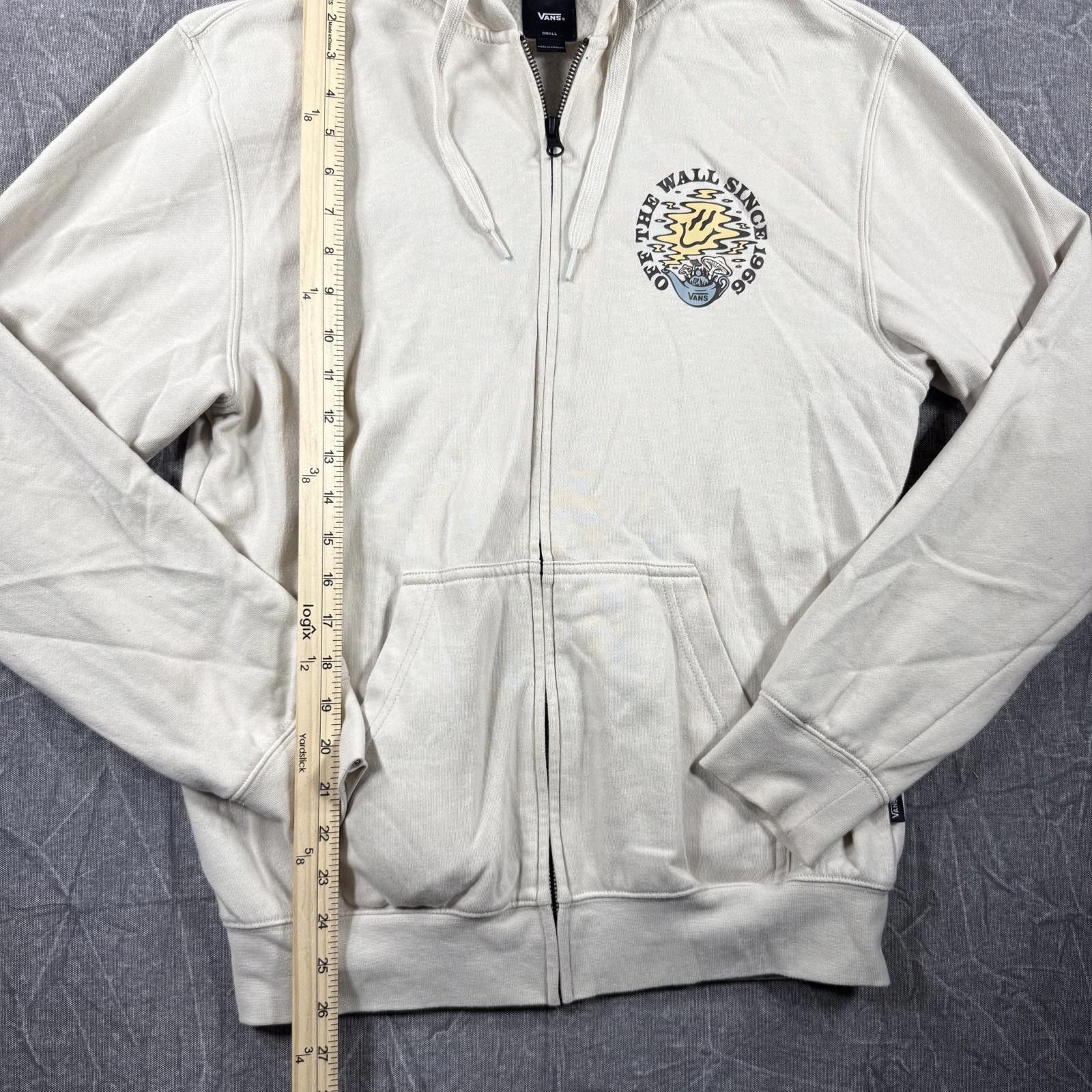 Vans Vans Hoodie Unisex S Cream Full zip jacket Size S / US 4 / IT 40 - 3 Thumbnail