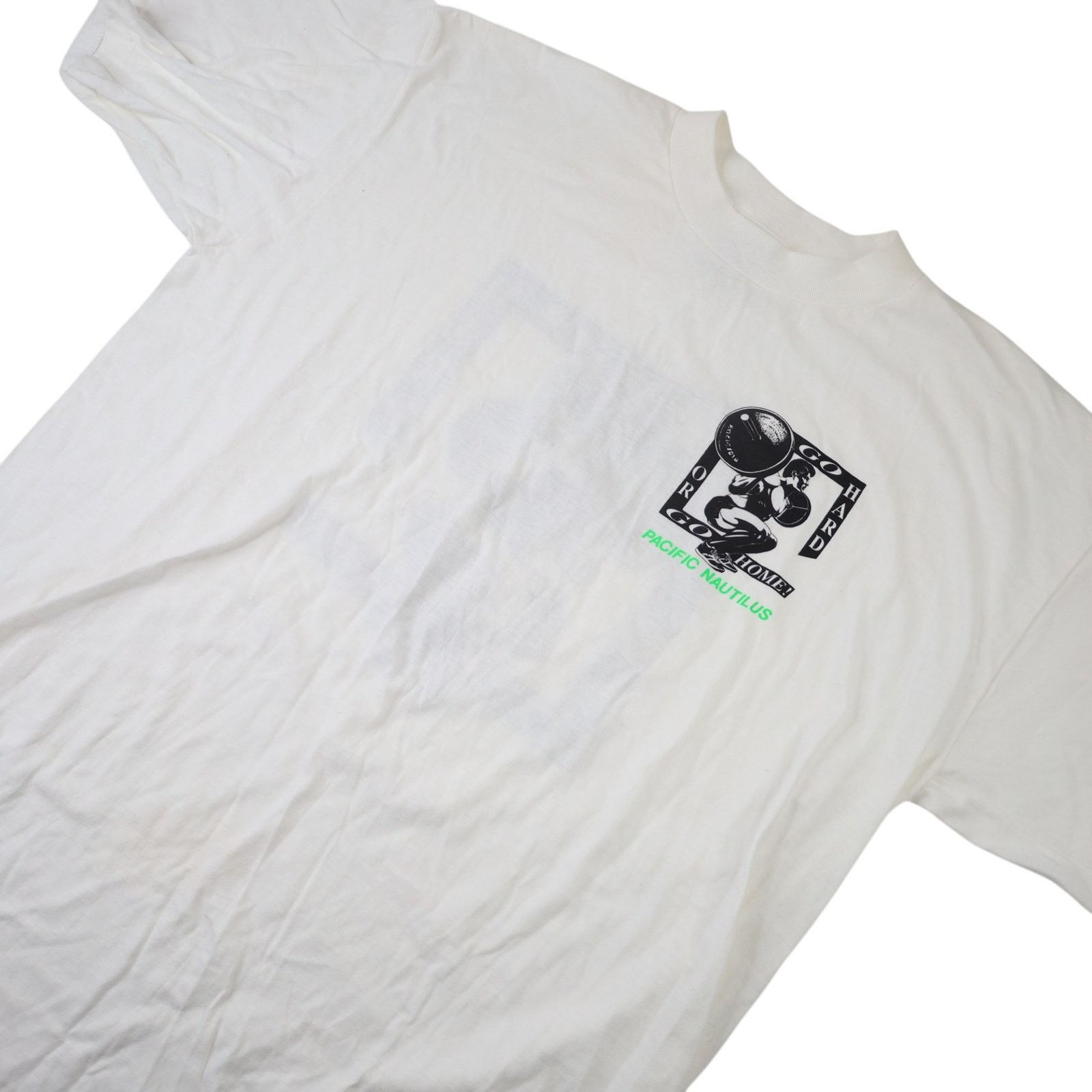 Vintage VTG 90s "Go Hard or Go Home" Graphic Body Building T Shirt Size US XL / EU 56 / 4 - 3 Thumbnail