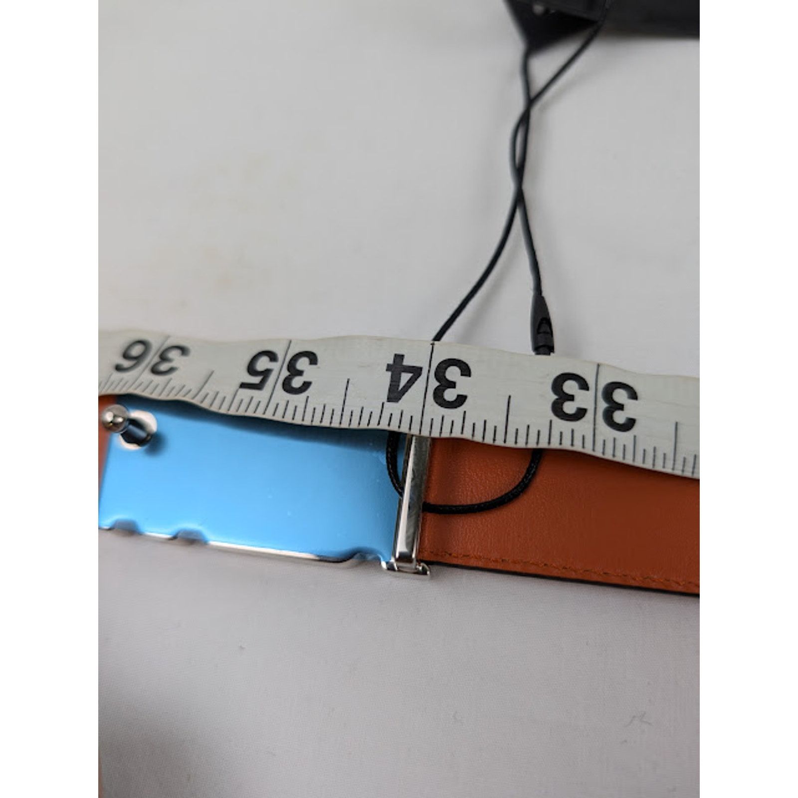 Amiri o1rshd1 Size: 90 / Pebbled Amiri Belt in Orange Size 36 - 11 Thumbnail