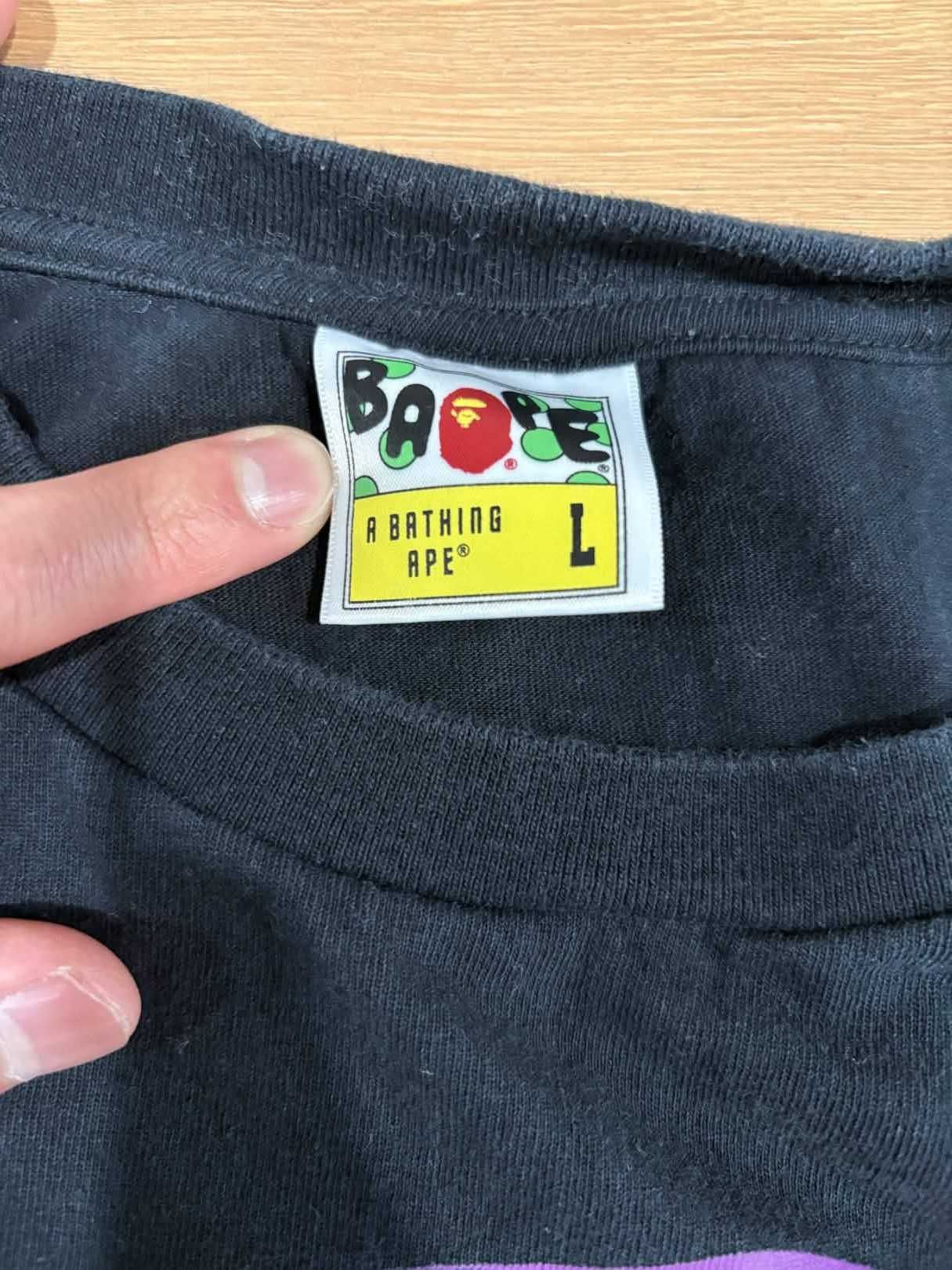 Bape BAPE Purple Ape Head Tee (SS21) Size Large (Black) Size US L / EU 52-54 / 3 - 4 Thumbnail