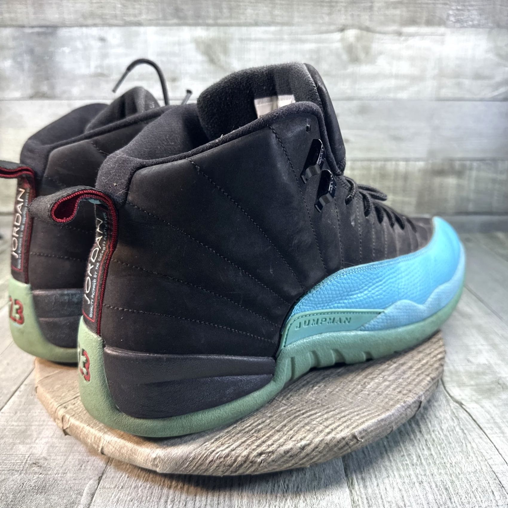 Jordan Brand Nike Air Jordan 12 Retro Gamma Blue 2013 Men Shoe 14 US High Top Colorblock Leather Rubber Size US 14 / EU 47 - 6 Thumbnail