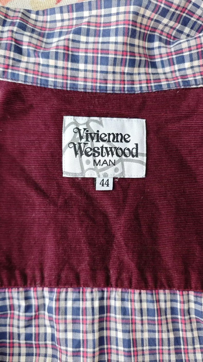 Vivienne Westwood Vivienne Westwood Patchwork corduroy checkered shirt Size M / US 6-8 / IT 42-44 - 7 Thumbnail