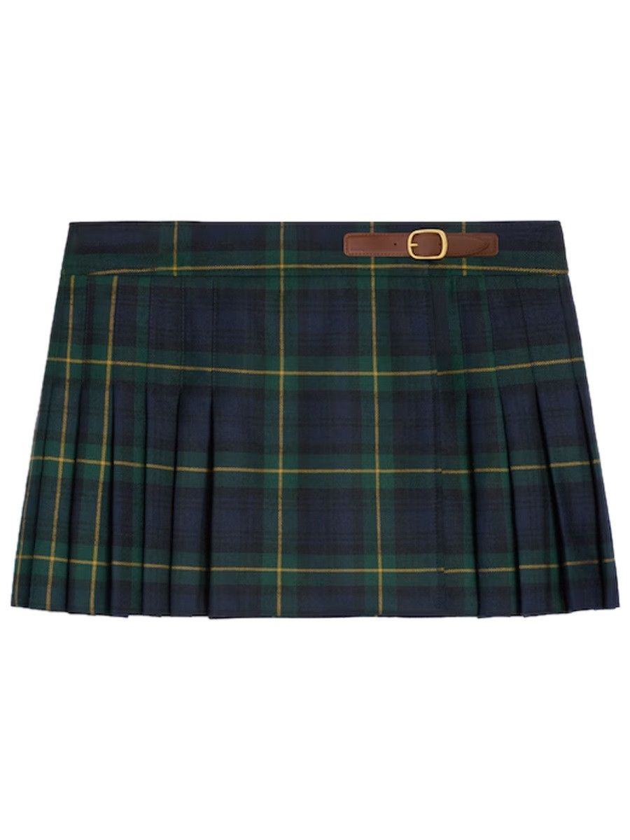 Celine CELINE WOOL MINI SKIRT - MULTICOLOUR (FR 36) Size 26" / US 2 / IT 38 - 1 Thumbnail