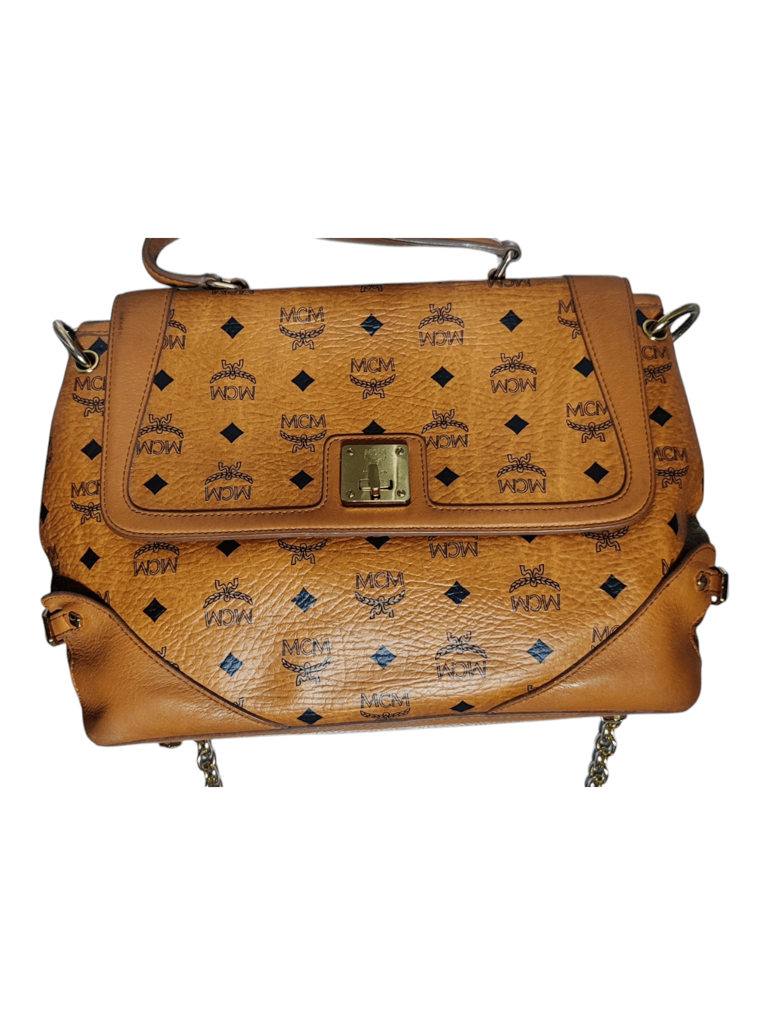MCM MCM Gold Visetos Crossbody/Hand Leather Bag Size ONE SIZE - 3 Thumbnail