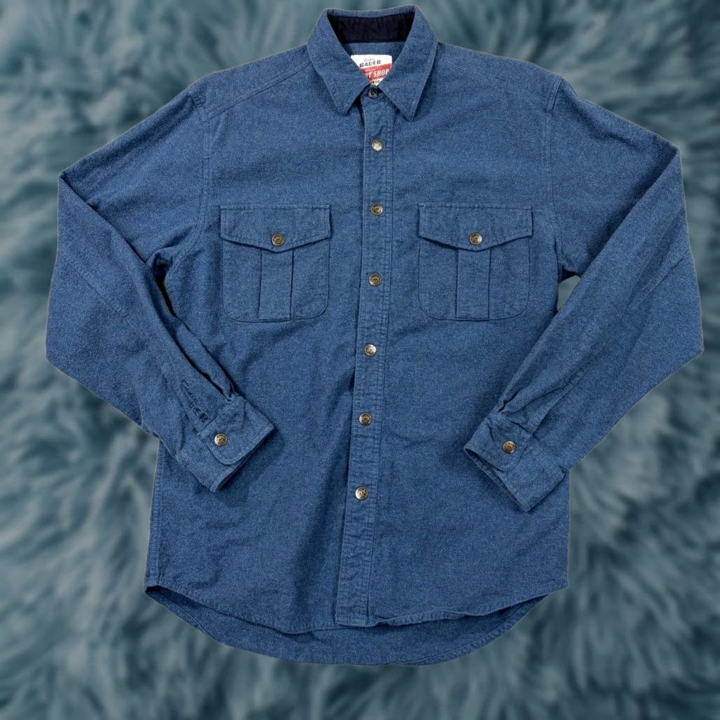 Eddie Bauer VINTAGE Eddie Bauer Mens Blue Flannel Shirt Sport Shop Cotton Button Down Small Size US S / EU 44-46 / 1 - 1 Thumbnail