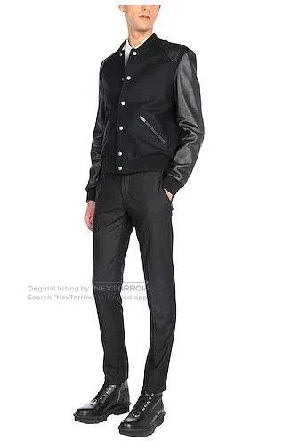 Yves Saint Laurent saint laurent wool and leather varsity jacket. Size US M / EU 48-50 / 2 - 8 Thumbnail