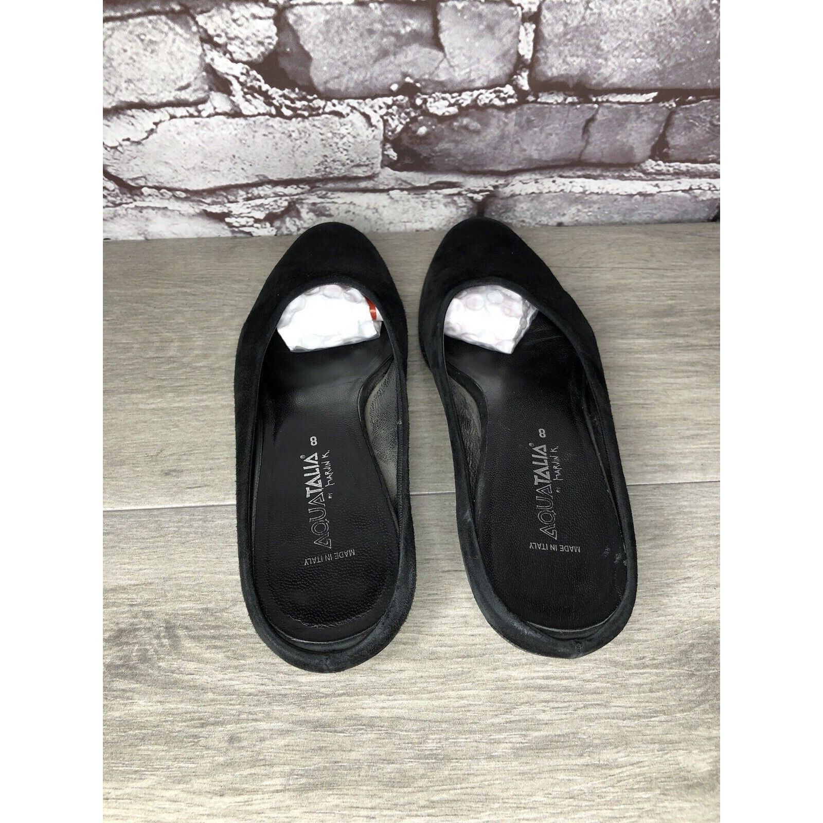 Aquatalia Aquatalia Black Suede Leather Low Heel Closed Mules Shoes Wo Size US 8 / IT 38 - 5 Thumbnail