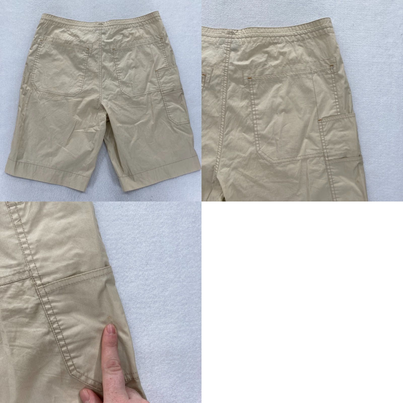 Tommy Hilfiger VINTAGE Tommy Jeans Shorts Mens XL Beige Khaki Flat Front Chino Y2K 2000 NWT Size US 36 / EU 52 - 9 Thumbnail