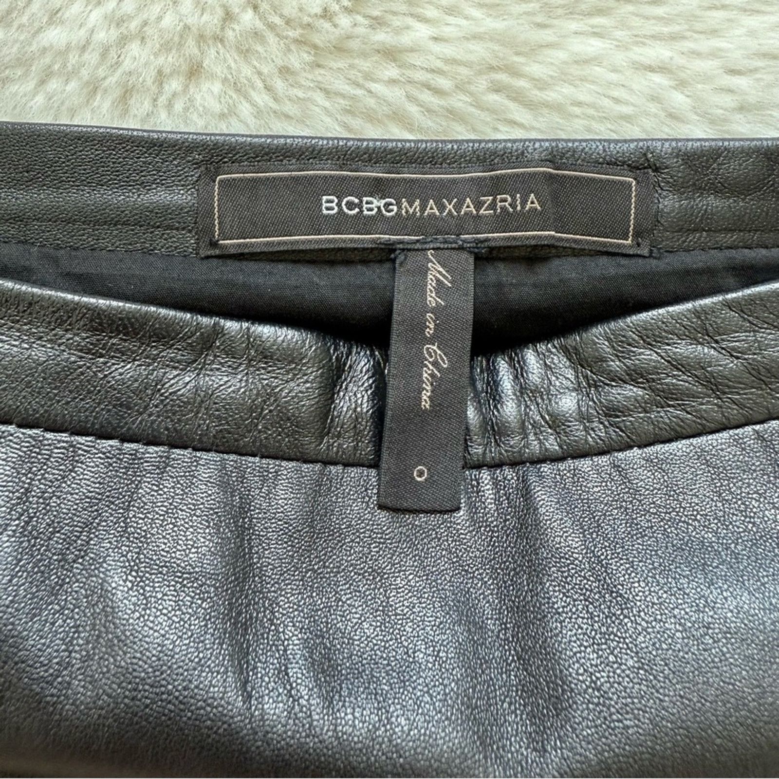 Bcbgmaxazria BCBG MAXAZRIA leather women skirt size 0 Retail 650$ Size 25" / US 0 / IT 36 - 6 Thumbnail