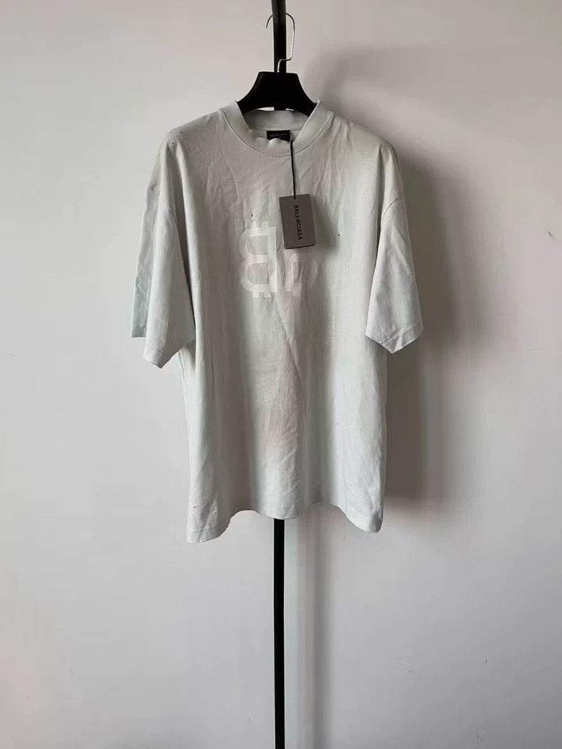 Balenciaga Bitcoin Distressed Short Sleeve T-shirt