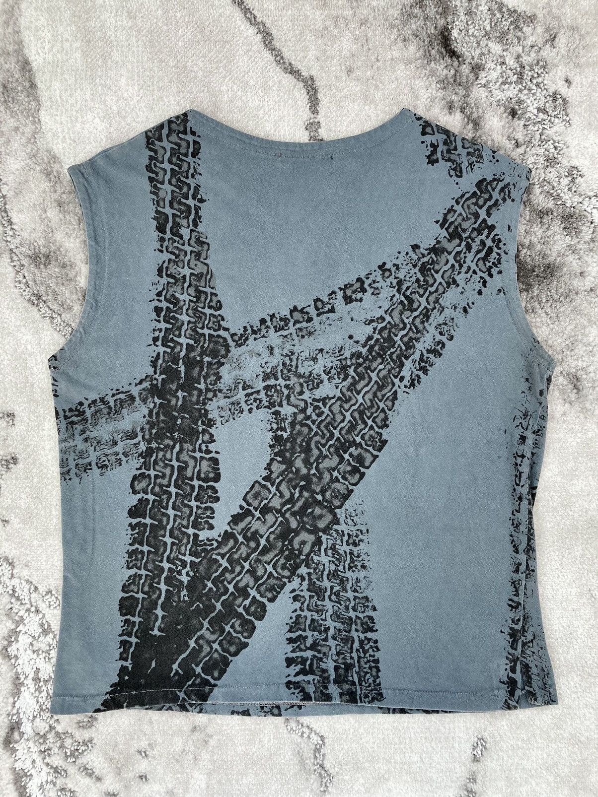 Alexander McQueen S/S 1997 Tire Track Tank Top Size US L / EU 52-54 / 3 - 7 Thumbnail