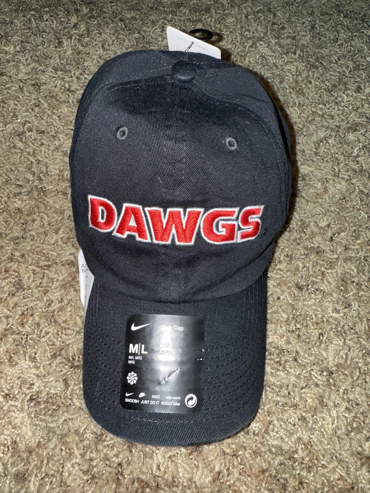 Nike Nike Georgia Bulldogs Club Cap Adjustable Black Campus Cap Hat UGA Sample Size ONE SIZE - 1 Thumbnail