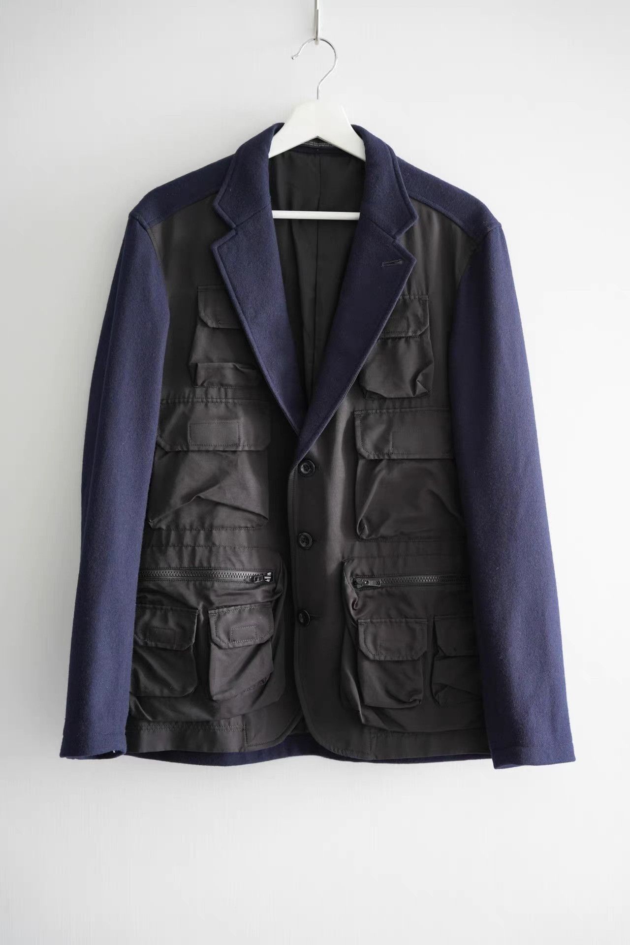 Yohji Yamamoto Black Multi-Pocket Button-Front Jacket Size M Size US M / EU 48-50 / 2 - 1 Thumbnail