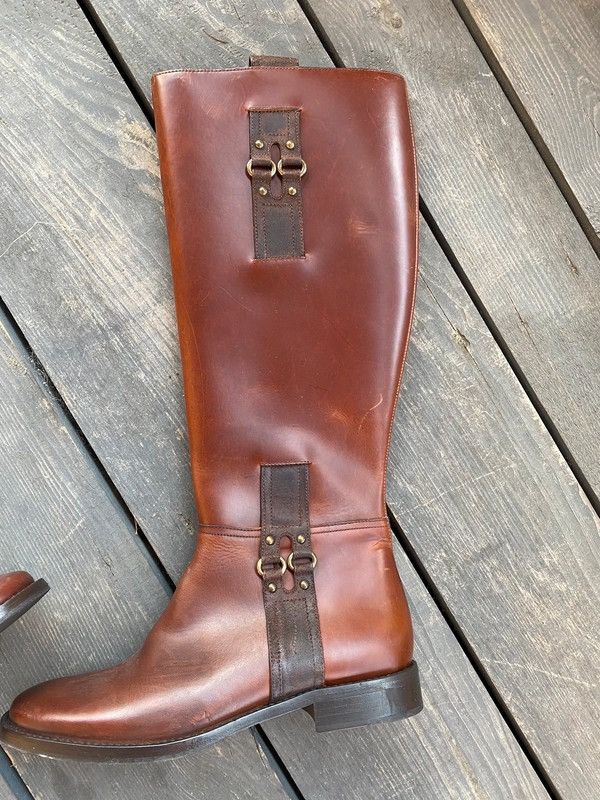 Cole Haan Brown leather boots in an equestrian/horse riding style Size US 7.5 / IT 37.5 - 8 Thumbnail