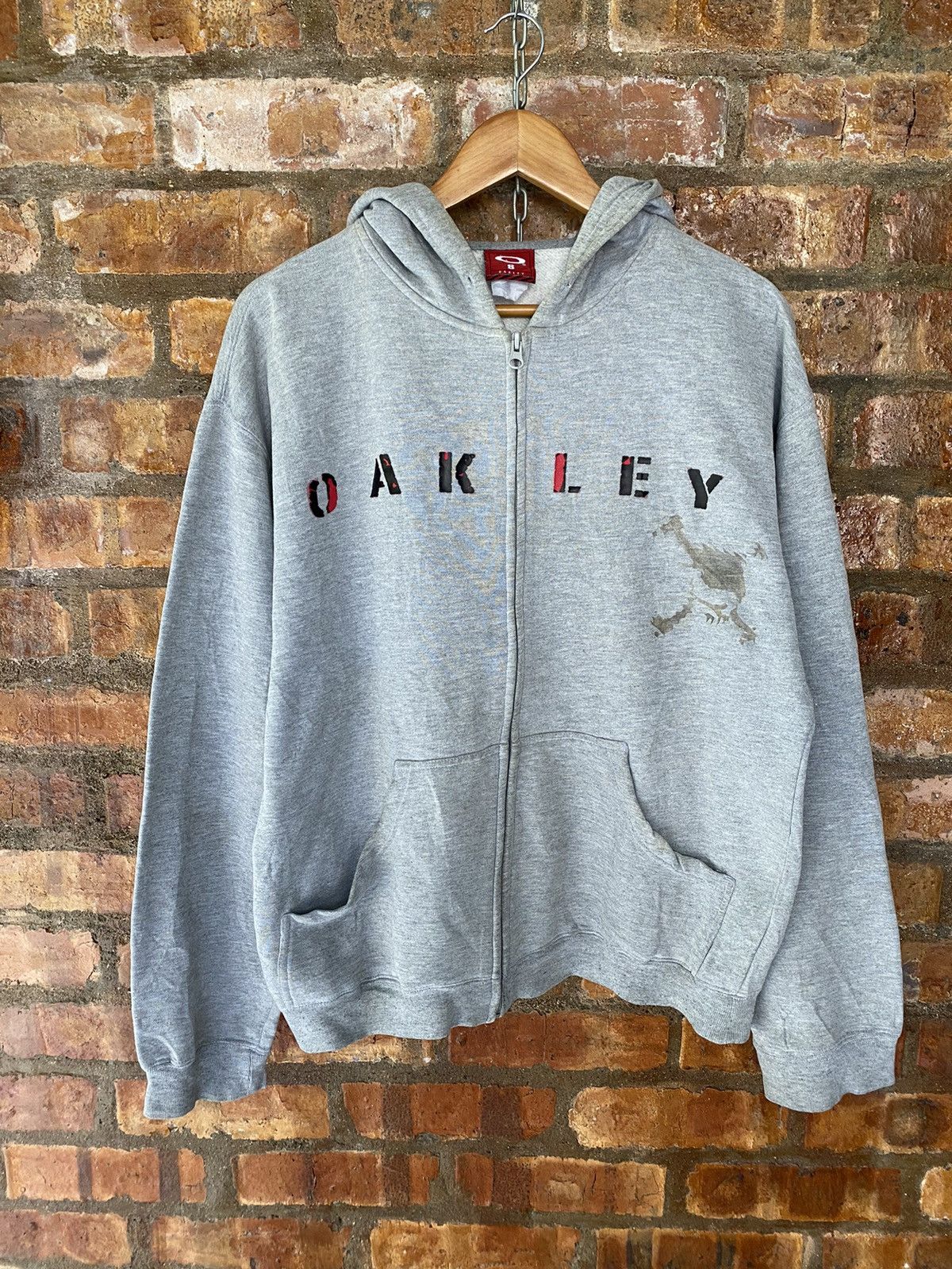 Oakley × Vintage 1990s software industry Zipper spell-out logo hoodie Size US M / EU 48-50 / 2 - 2 Thumbnail