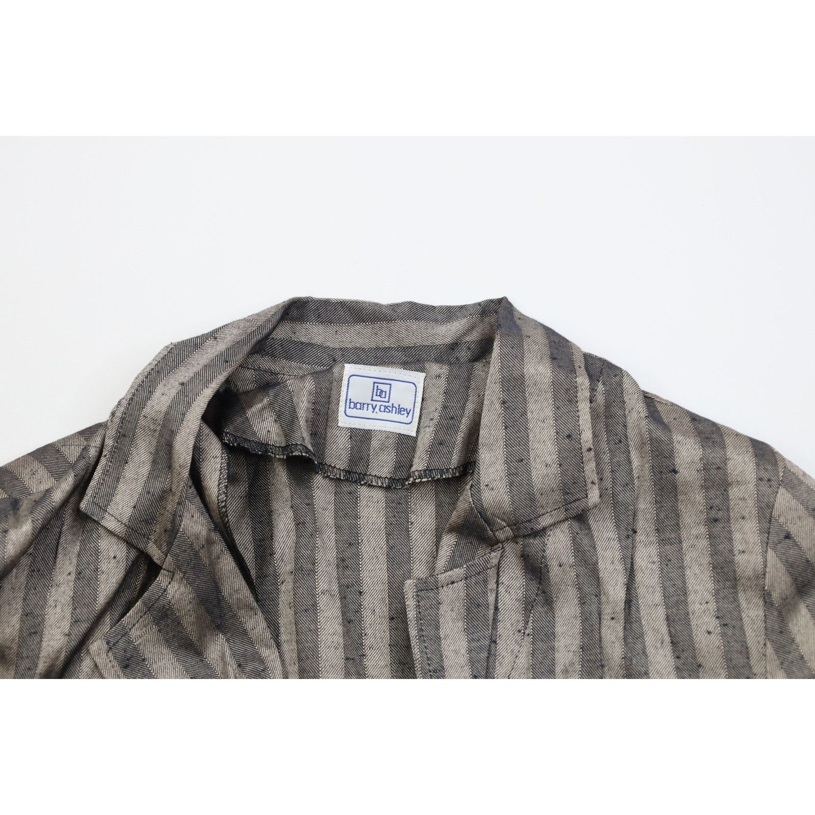 Vintage Deadstock Vintage 70s Rayon Gabardine Striped 2 Piece Suit Size 3XL / US 20-22 - 3 Thumbnail