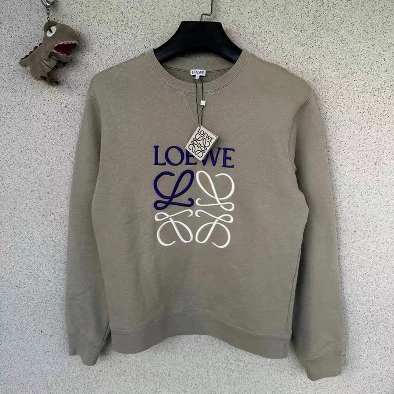 Loewe LOEWE Kaki color patchwork embroidery logo hoodie Size S / US 4 / IT 40 - 1 Thumbnail