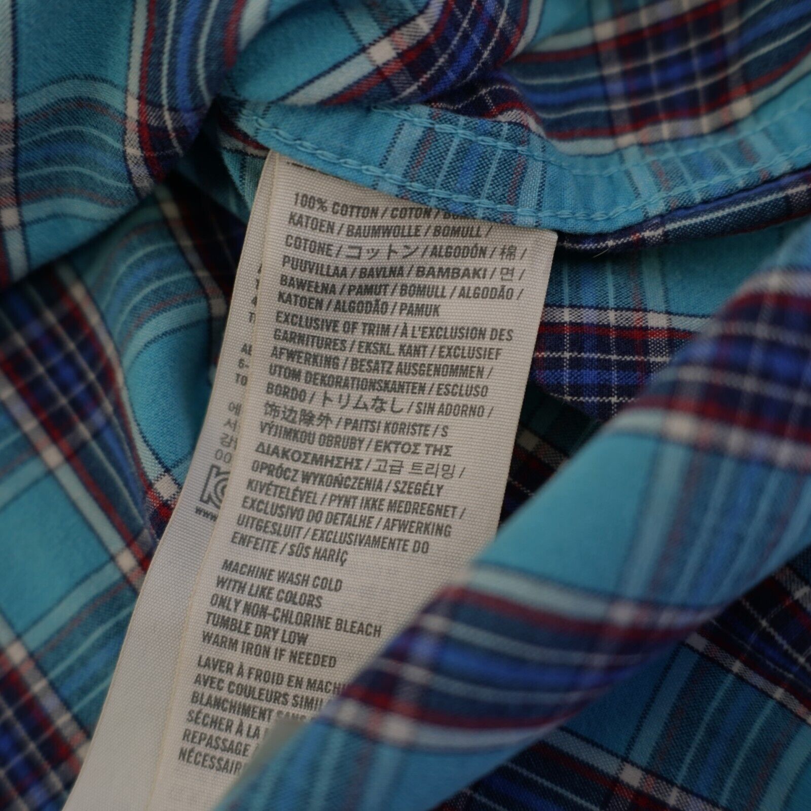 Hollister Hollister Teal Blue Red Plaid XL Button Down Pocket Front Size US XL / EU 56 / 4 - 10 Thumbnail