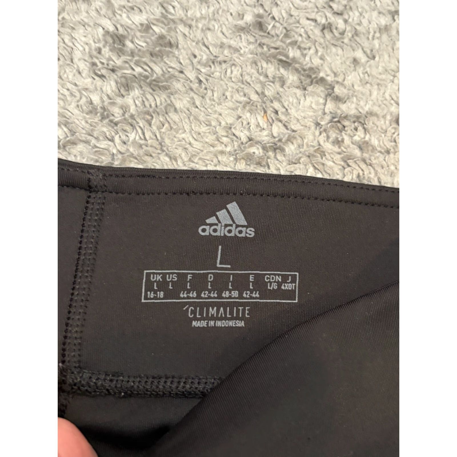 Adidas Adidas Climalite Leggings Womens Large Black Cropped Stretch Active Yoga Size 36" / US 14 / IT 50 - 3 Thumbnail