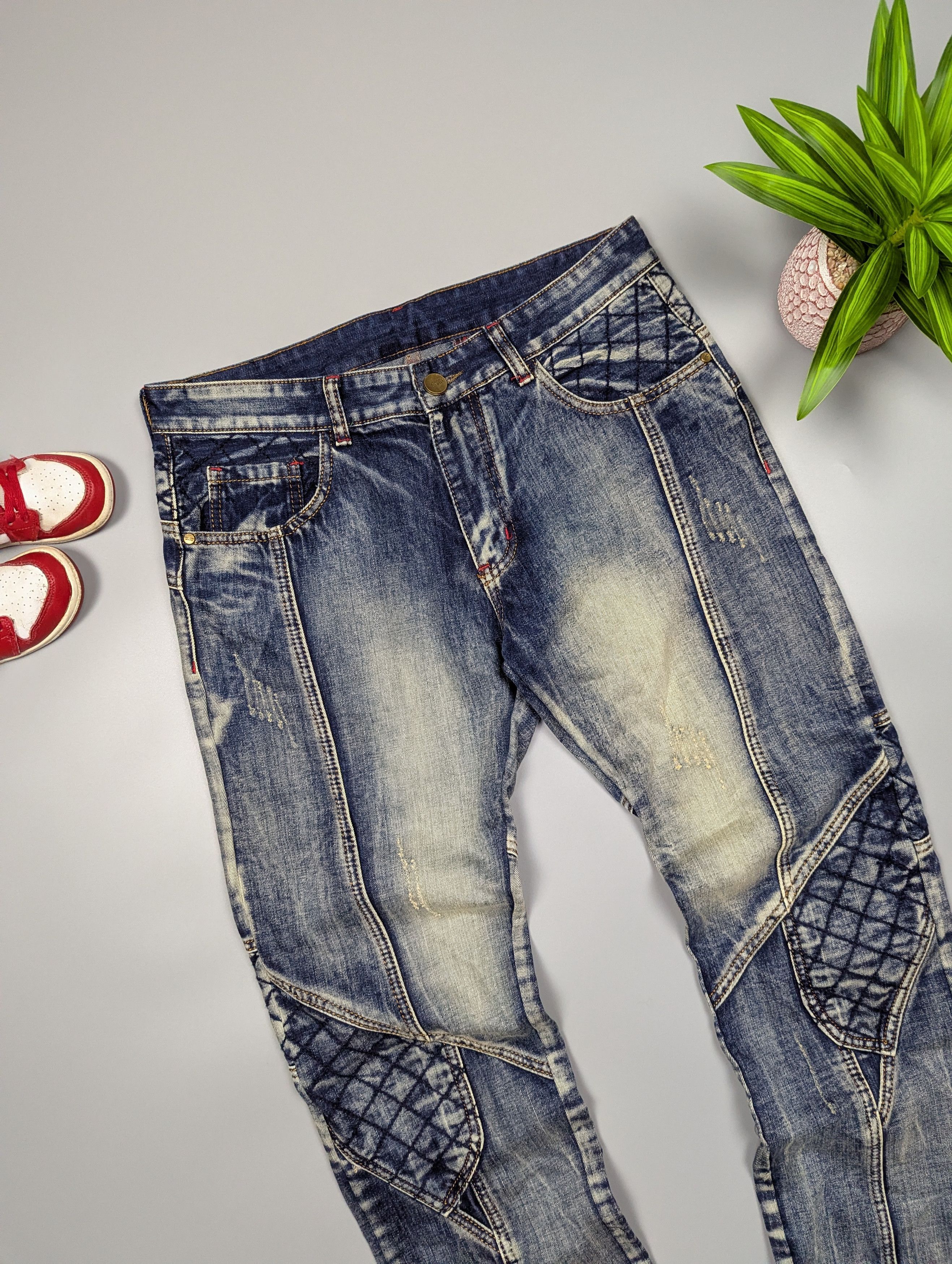 Japanese Brand × Vintage SOSOO Vintage 90s Y2K Distressed Dirty Japanese Brand Jeans Size US 31 - 3 Thumbnail