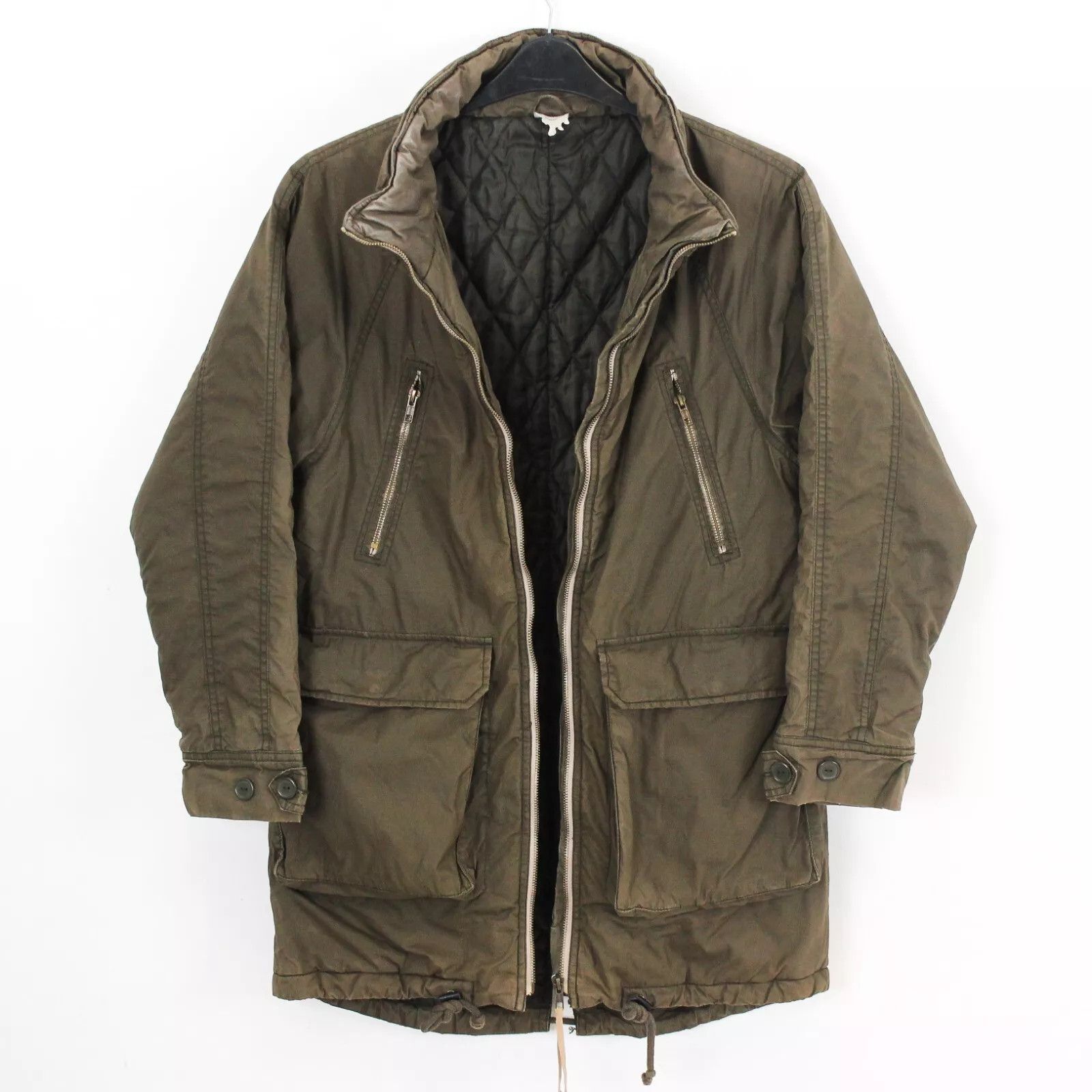 Other MONKI Stina Jacket Womens XS Padded Over Coat Khaki Puffer Size XS / US 0-2 / IT 36-38 - 5 Thumbnail