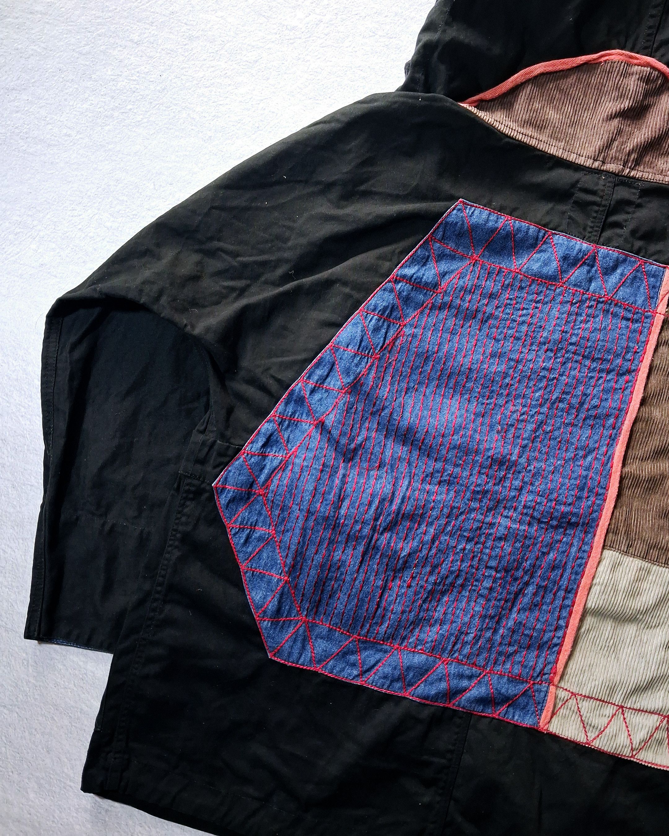 Japanese Brand AMINA PATCWORK BORO MULTIPOCKET BUTTON HOODIE JACKET Size US L / EU 52-54 / 3 - 12 Thumbnail