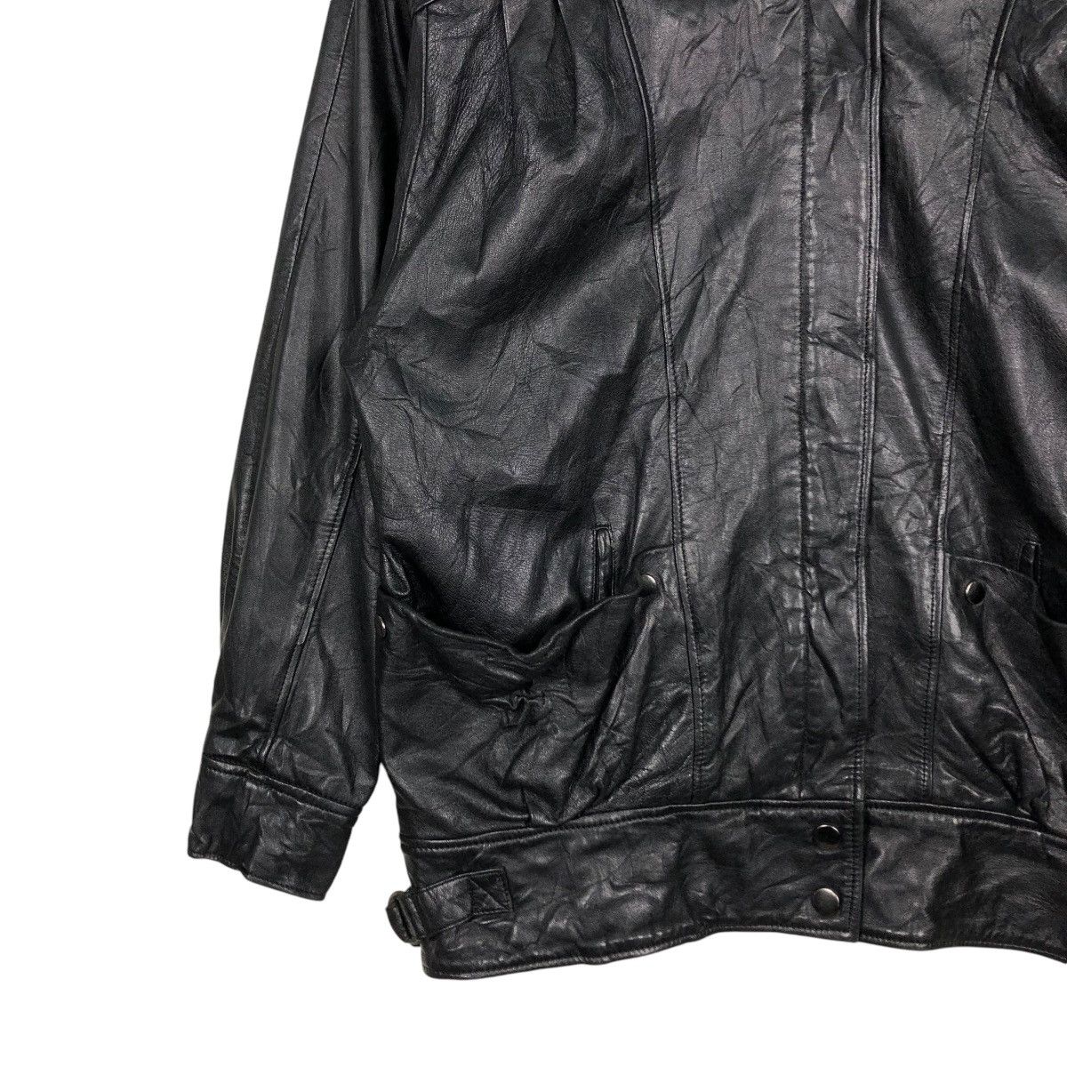 Japanese Brand 🔥VINTAGE BIKER LEATHER JACKET SHYNING HEART ISSEY MIYAKE Size US M / EU 48-50 / 2 - 6 Thumbnail
