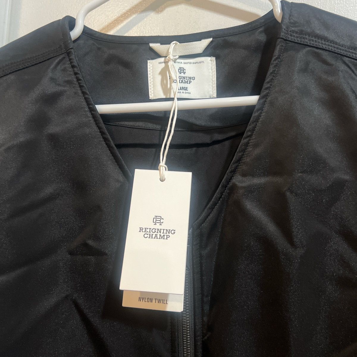 Reigning Champ Reigning Champ Black Nylon Twill Vest Size US L / EU 52-54 / 3 - 3 Thumbnail