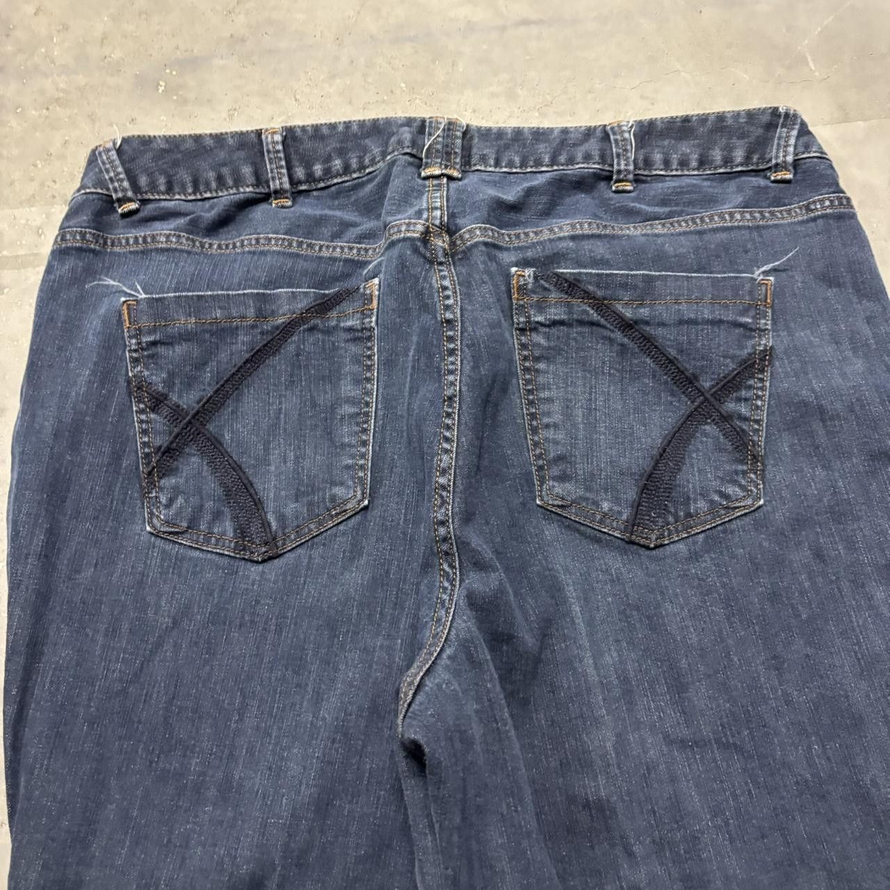 Japanese Brand × Vintage Crazy Vintage Y2K/2000s Baggy Dark Wash Skater Grunge Denim Jeans! Size US 38 / EU 54 - 7 Thumbnail