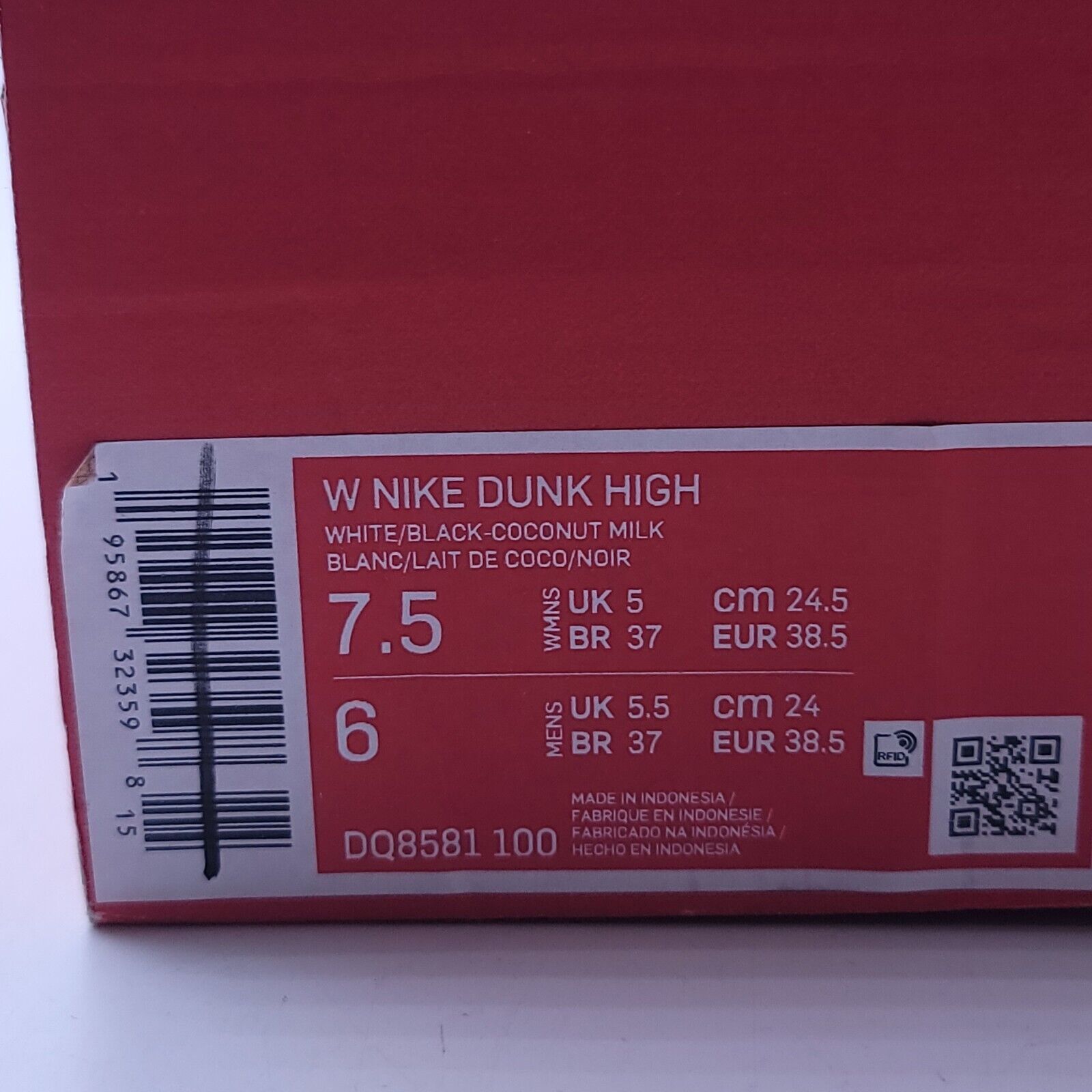 Nike Nike Dunk High Basketball Shoe Womens Size 7.5 DQ8581-100 Size US 7.5 / IT 37.5 - 10 Thumbnail