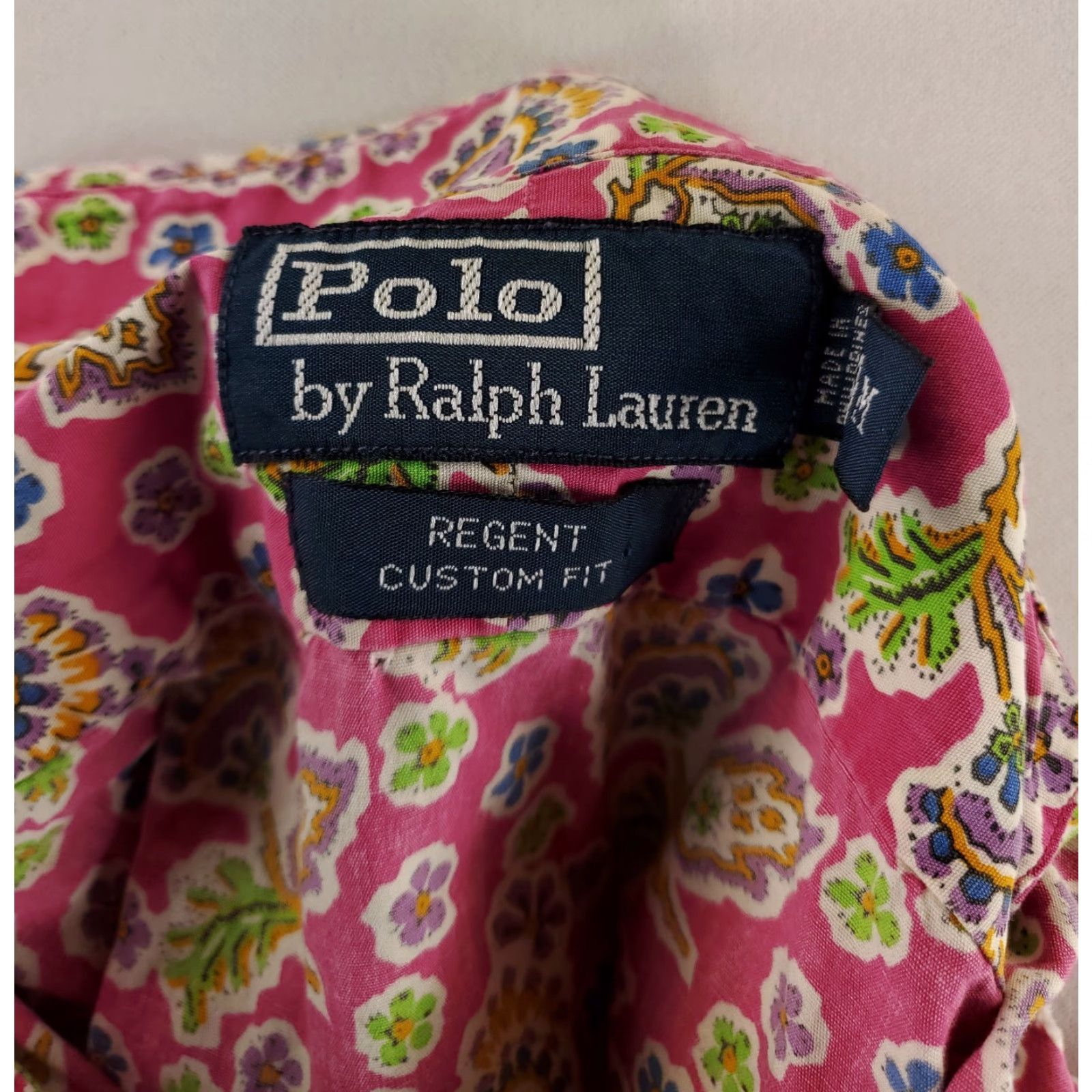 Polo Ralph Lauren Polo Ralph Lauren Regent Paisley Button Up Shirt Pink Custom Fit Mens M Long Sleeve Size US M / EU 48-50 / 2 - 4 Thumbnail