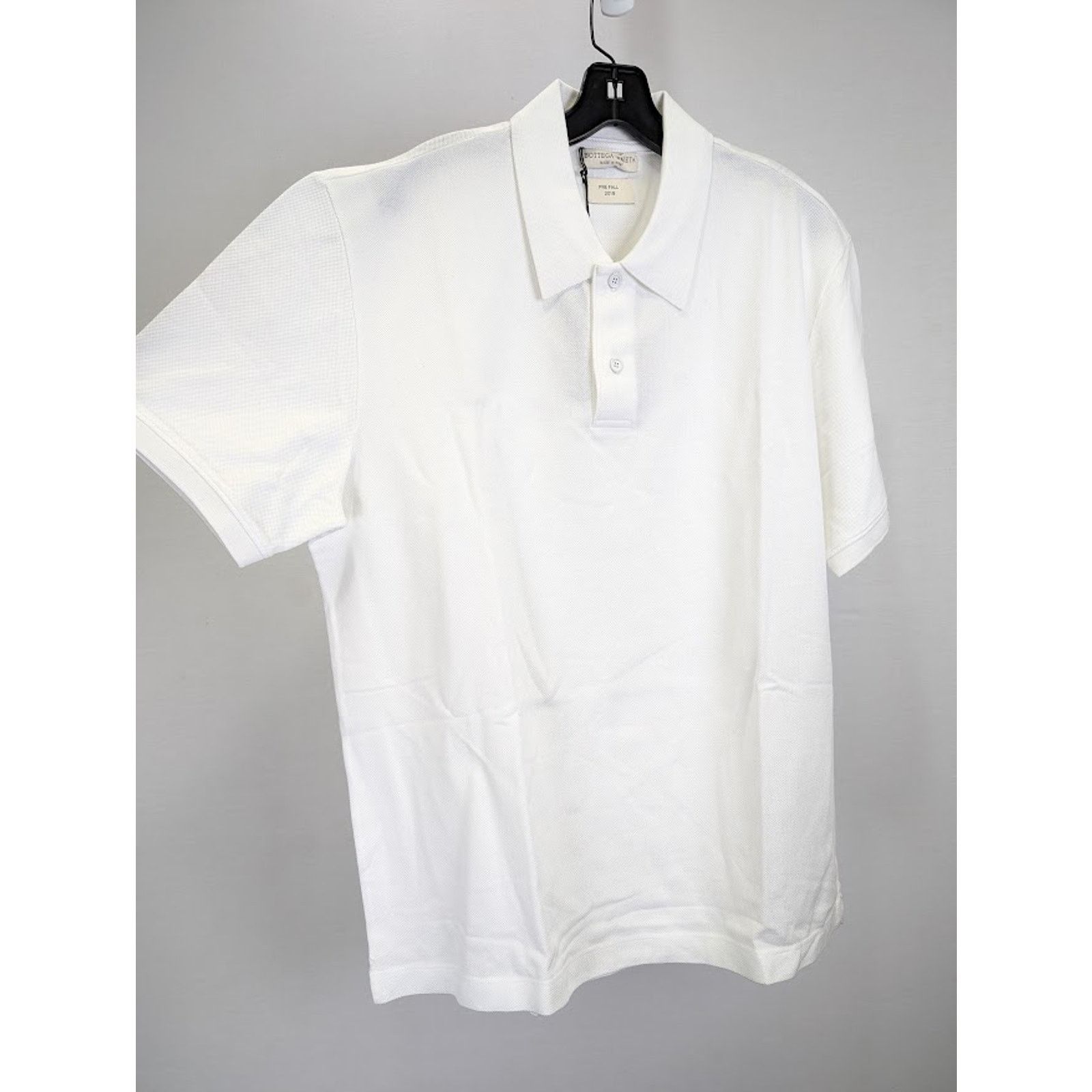 Bottega Veneta o1rshd1 New Piquet Jersey Polo T-Shirt in Optic White Size US S / EU 44-46 / 1 - 8 Thumbnail