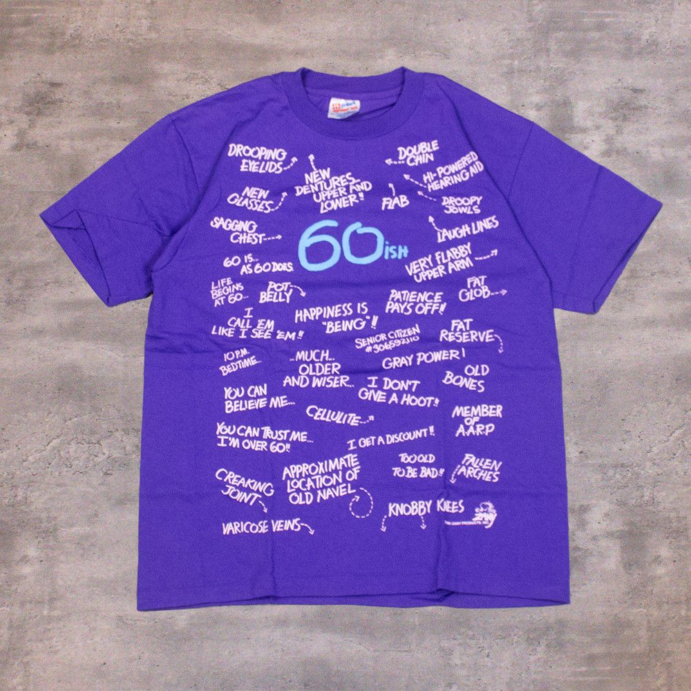 Hanes × Vintage Vintage 1991 Hanes 60 ish Single Stitch Purple Tee Size US M / EU 48-50 / 2 - 1 Thumbnail