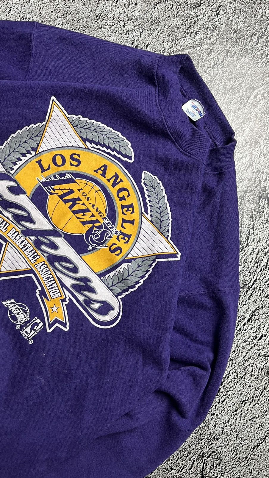 American Trench 1992 RARE‼️Los Angeles Lakers NBA trench sweatshirt usa made Size US L / EU 52-54 / 3 - 2 Thumbnail