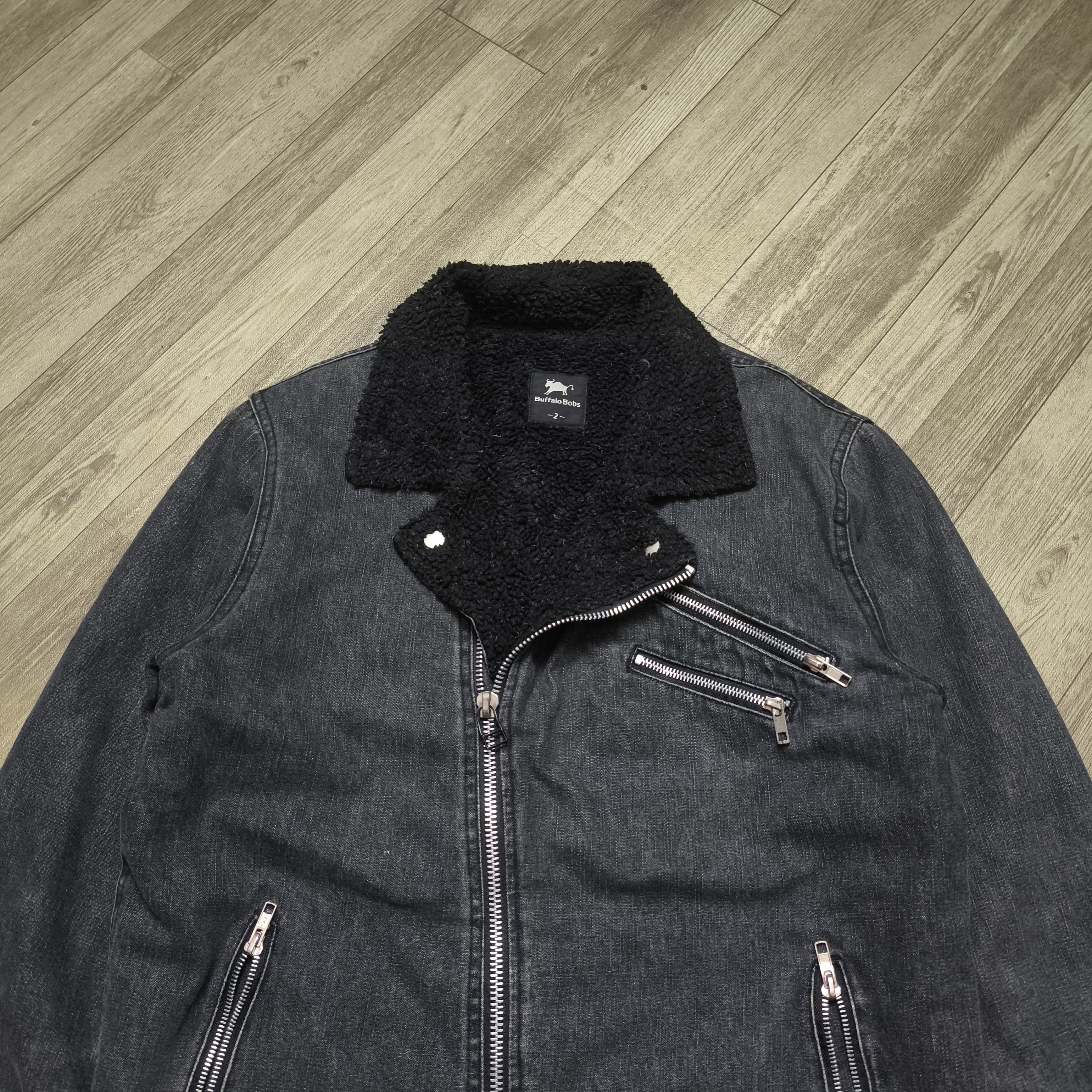 14th Addiction Buffalo Bobs Denim Sherpa Bikers Jacket midas Size US M / EU 48-50 / 2 - 3 Thumbnail