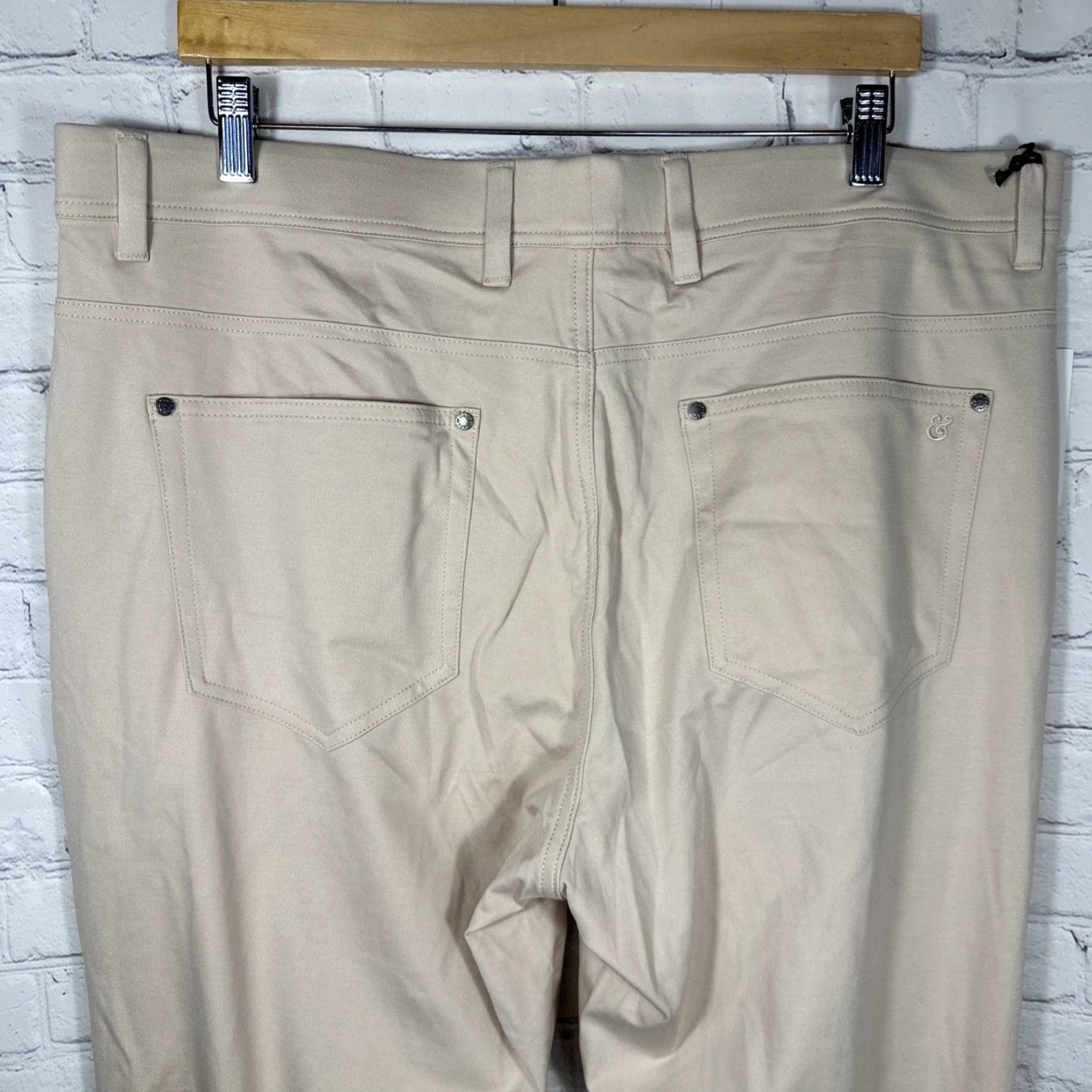 CO Collars & Co CEO Tech Pull On Pants Men Stone 40x30 Chino Stretch Flat Front Wrangler: No, disregard. Size US 40 / EU 56 - 6 Thumbnail